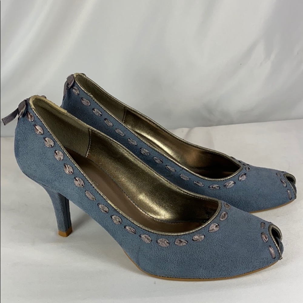 Predictions Blue Suede Heels